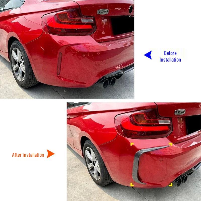 16-21 BMW 2 Series F87 M2 Rear Bumper Diffuser & Side Skirts Stickers for Exterior Modification
