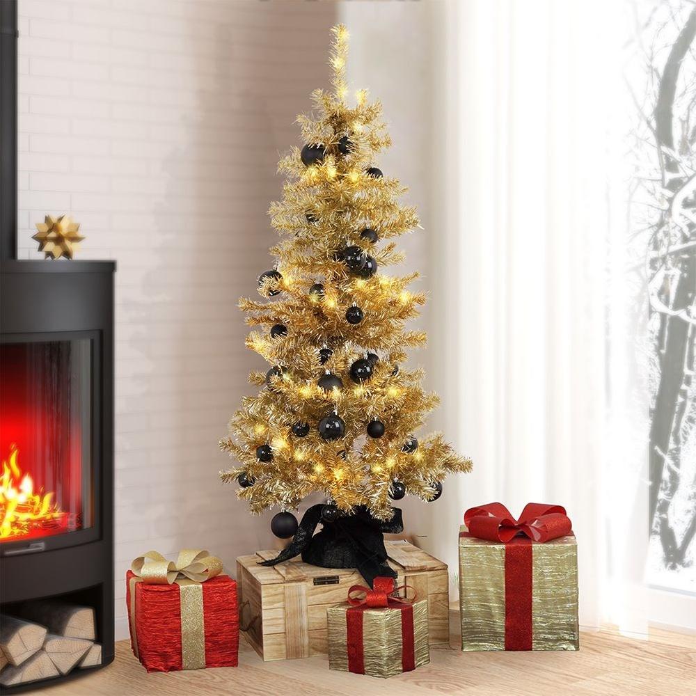 Artificial gold Christmas tree 120 cm