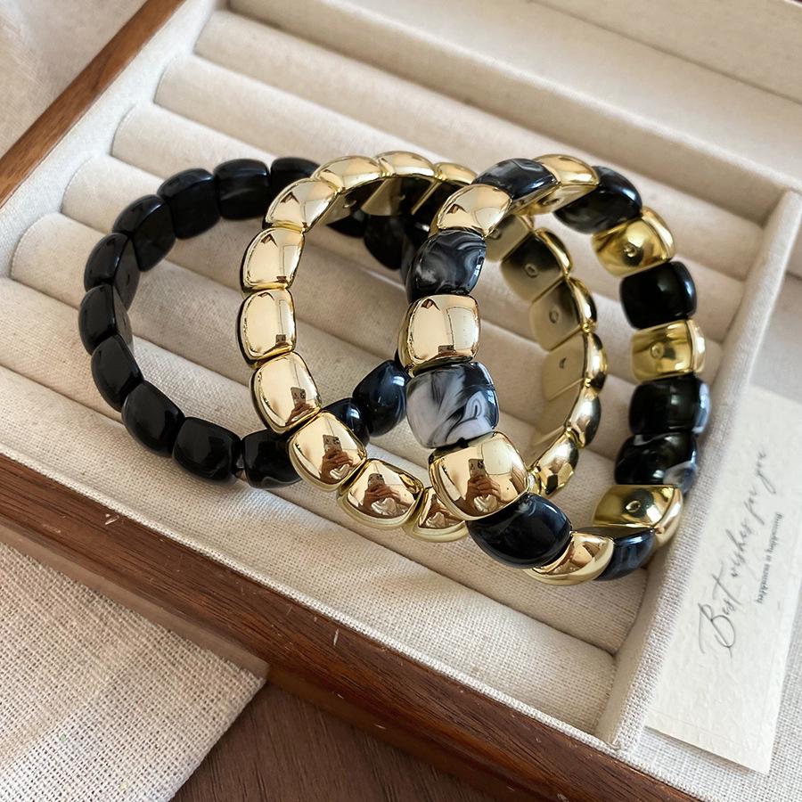 Colorful Acetate Open Bangle: Exaggerated Light Luxury Bracelet for Women