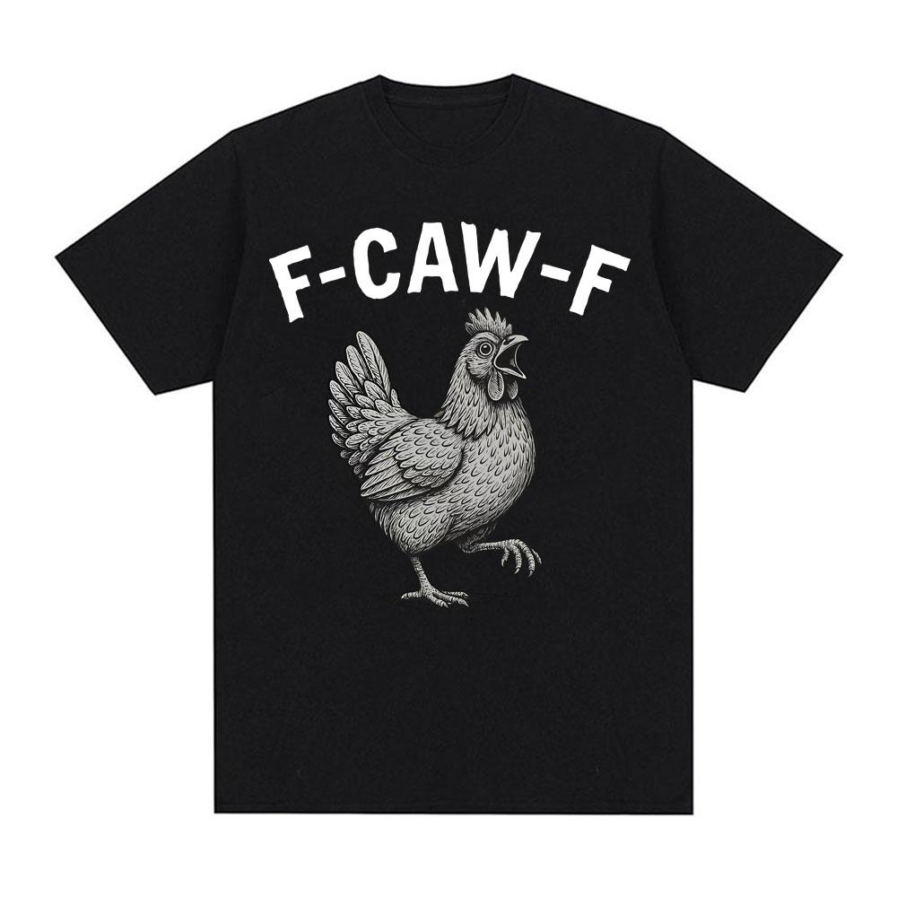 

F-Caw-F Chicken Funny Crazy Rooster Meme Tee Shirt Men Women Fashion Gothic Oversized T Shirt Casual Comfort 100% Cotton T-sh... S разноцветный