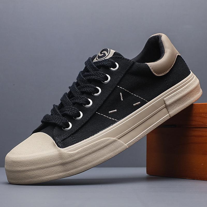 Fashion Men Casual Shoes Classic Vulcanized Sneakers Men's Canvas Shoes Couple Casual Shoes Low Top Flats Shoes Retro Shoes SS25851