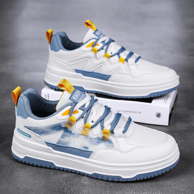 

Shoes men s shoes summer breathable mesh low-top sports board shoes middle school students trend versatile casual little white shoes thick sole 44