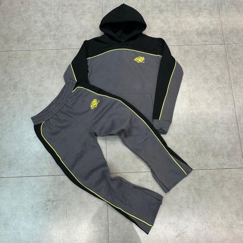 Streetwear Hooded Sweatshirt Set Loose Fit Embroidery Winter Casual Top Youth