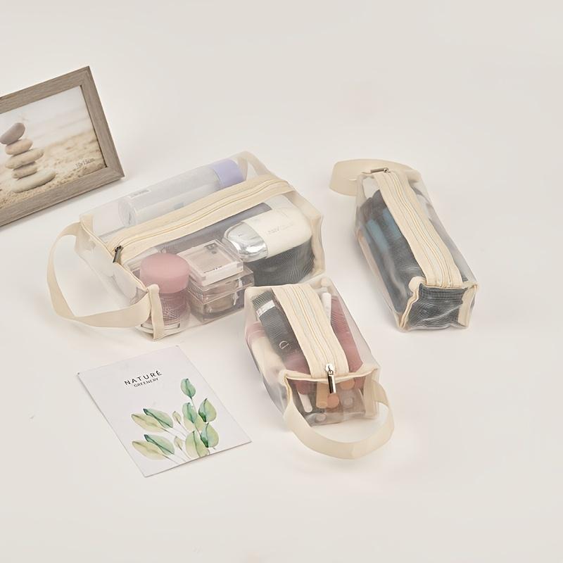 Three Piece Cosmetic Storage Bag, Portable Travel Bag, Easy To Clean, Sturdy, And Durable