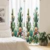 Ambesonne Cactus Window Curtains Wilderness Theme Blooming Desert Flowers Plain Backdrop Urban Jungle Lightweight Decor Made Of Polyester
