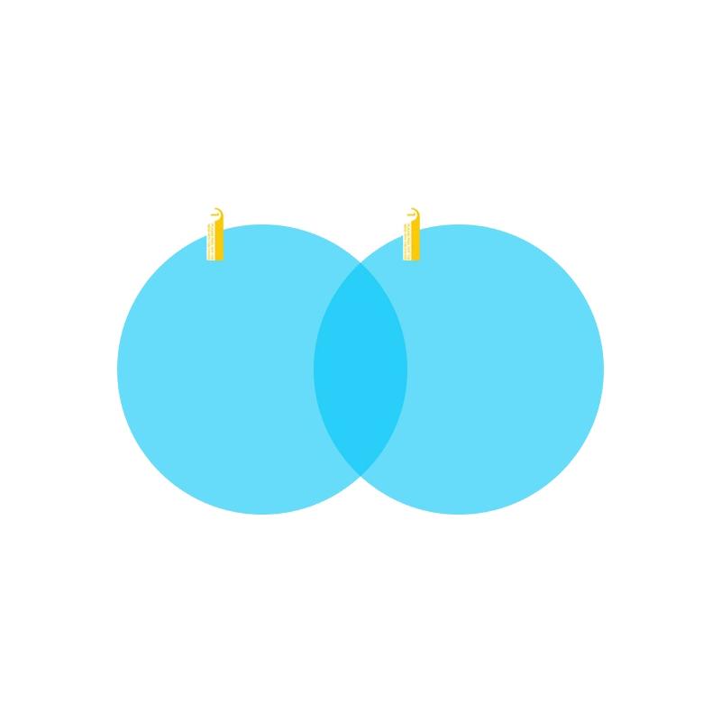 

1 пара автомобильных защитных пленок от дождя, наклейка на зеркало заднего вида, прозрачная противотуманная водонепроницаемая пленка, наклейки на окна автомобиля