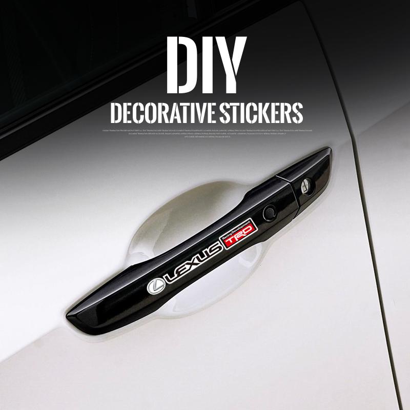 HZN3 4Pcs Car Emblem Stickers Rearview Mirror Wiper Decals Accessories For Lexus F SPORT GX460 Ct200h IS250 ES 220D IS200 Fsport GS
