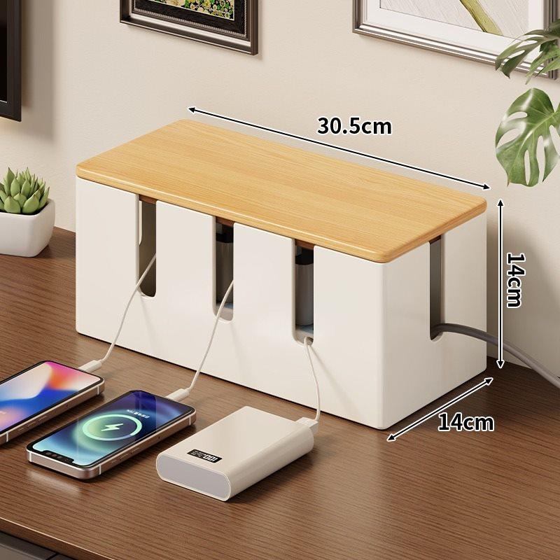 

1pcs Plug in board storage box, charger wire storage tool, power cord cover, cable organizer, porous and simple organizing rack
