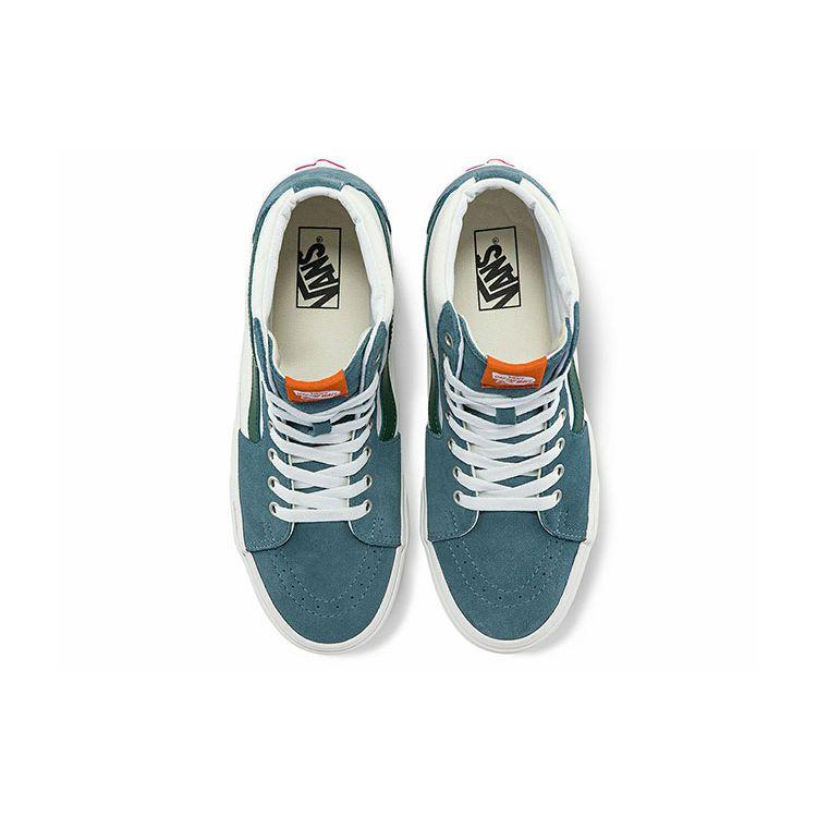 Vans Sk8 Comfortable High-Top Skate Shoes Unisex Sneakers White Green VN0A5JMJBLG