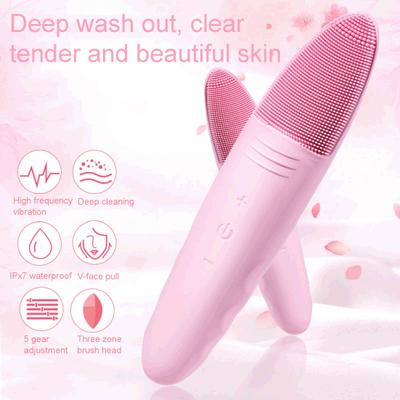 Multifunction Electric Waterproof Face Facial Cleansing Cleanser Massager Tool