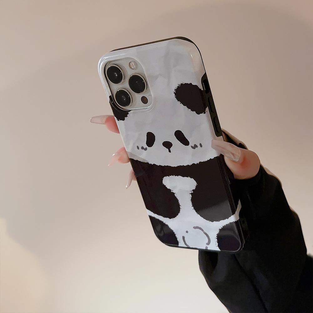 Panda IPhone 15 Apple Phone Case 16 Film 2 In 12 Suitable for 13Pro Fold 11 Chinese Style Max