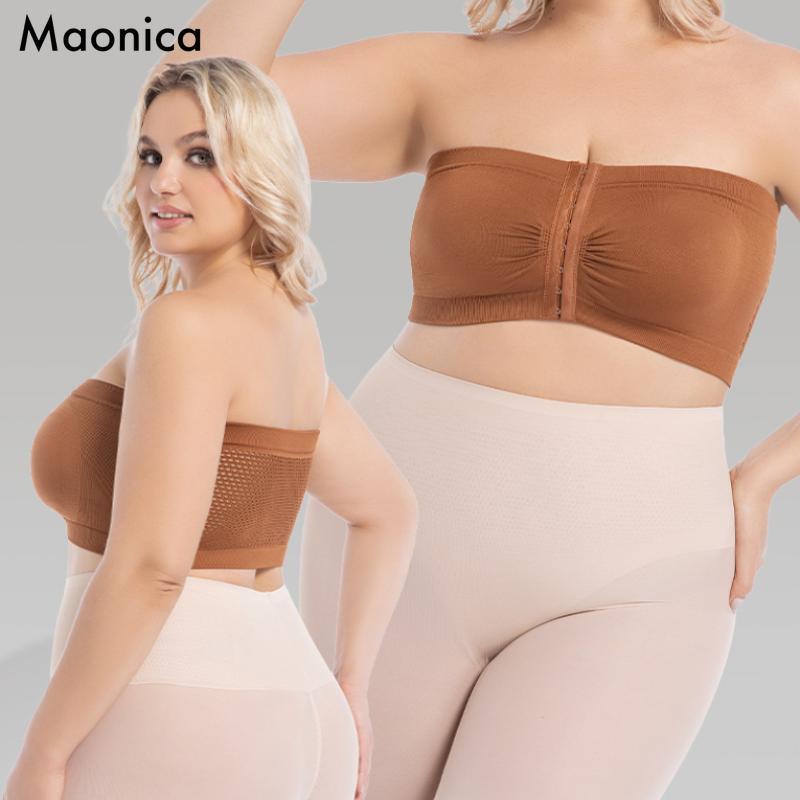 Europeisk Storlek Stor Storlek Enradig Underkläder Bröststöd Bröstknäppta Linnen Tunna Andningsbara Underkläder för Kvinnor