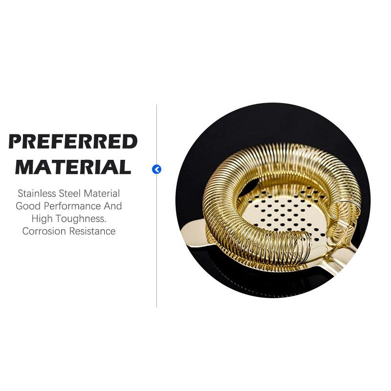 Bar Tool Set Accessories Drink Strainer Bottle Opener Double Side Peg Measurer