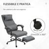 Ergonomic Office Chair with Adjustable Height, Armrests and Footrest, 66x70x115-123 cm, Grey