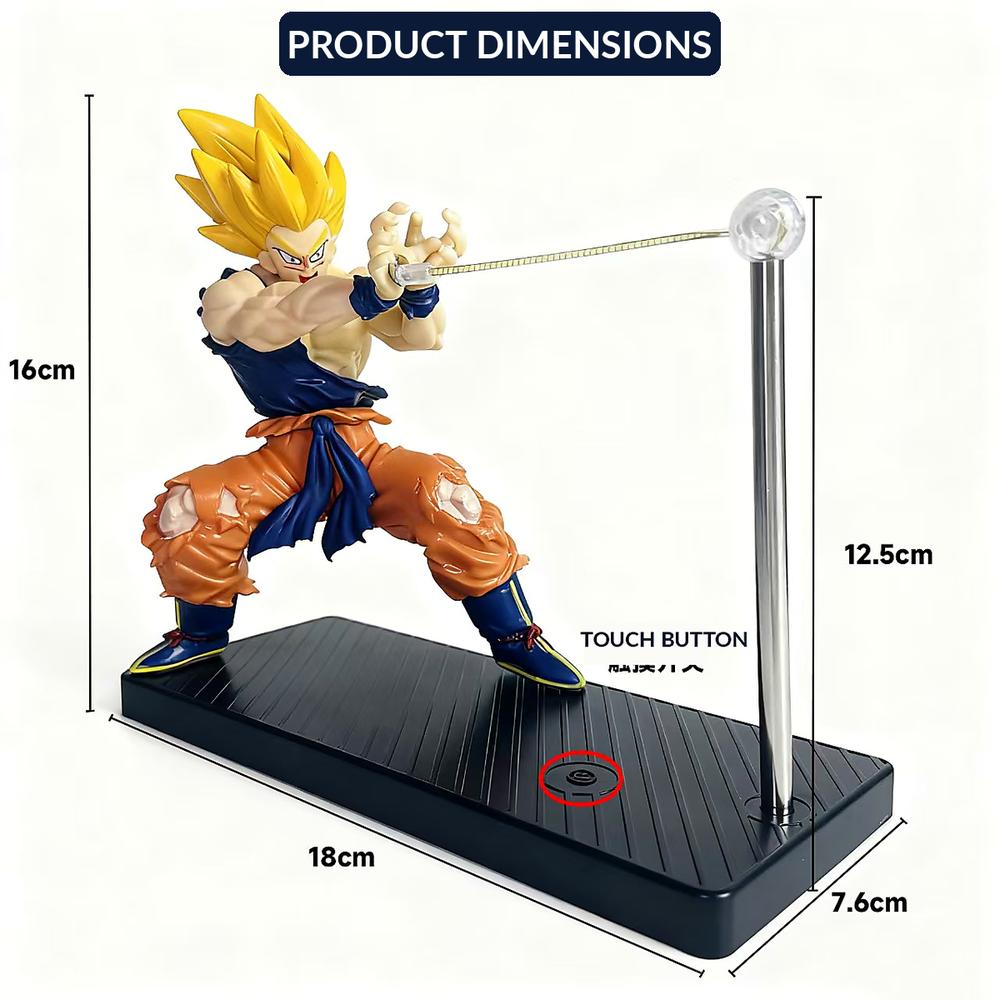 Dragon Ball Son Goku LED Night Light, Touch Control Anime Lamp