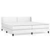 3130740 vidaXL Divan Bed with Mattress White 200x200cm Faux Leather