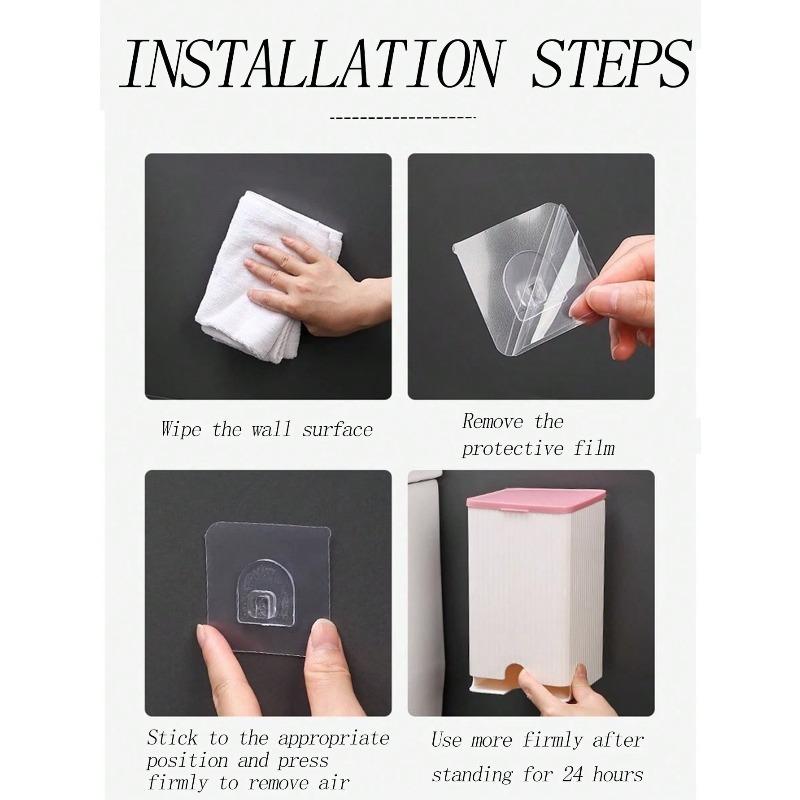 Wall-Mounted Sanitary Napkin Dispenser Box, Home Bathroom Feminine Hygiene Storage Box