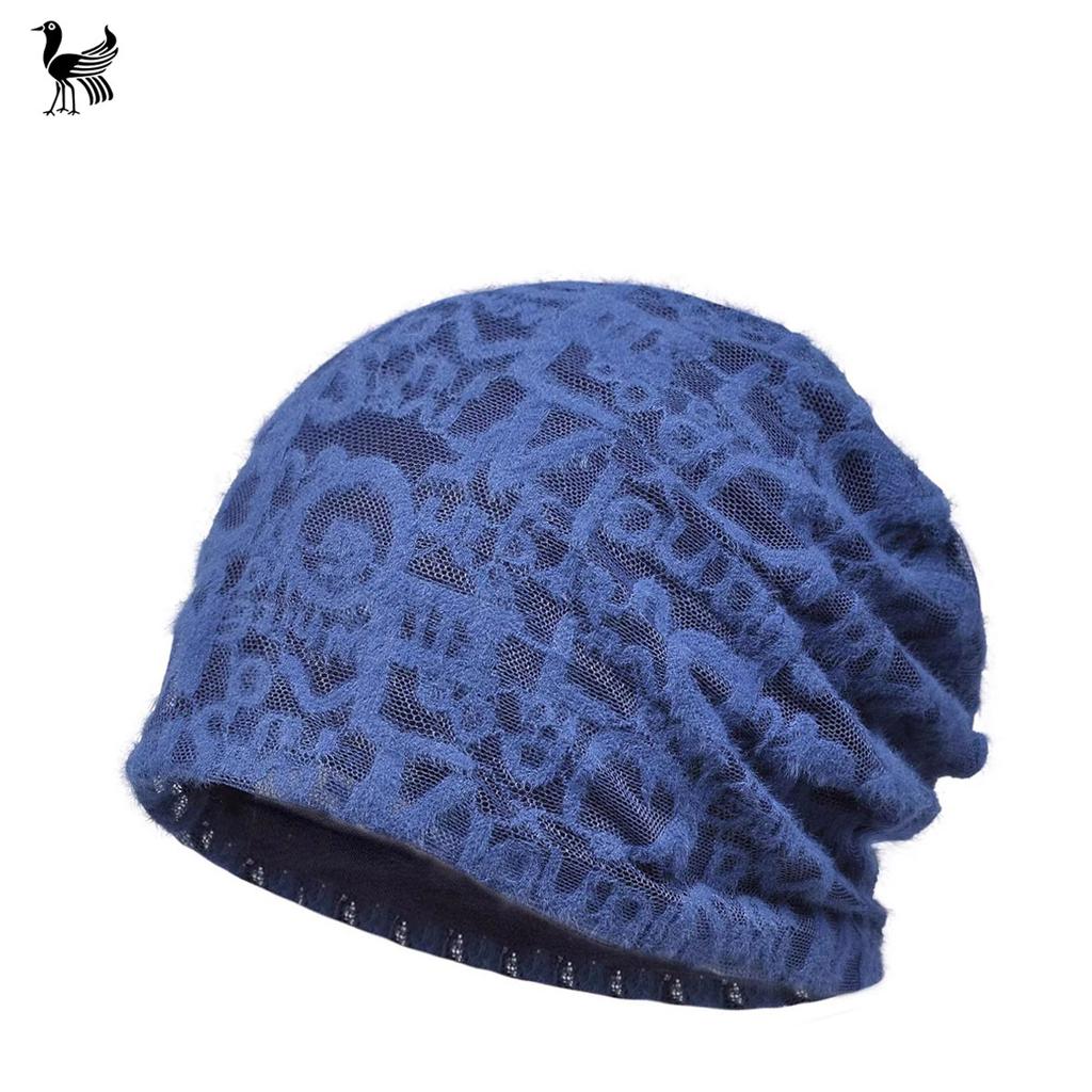 Lace Hat Thin Women'S Spring And Autumn Capped Cotton Jacquard Letters Hollow Breathable Versatile Confinement Hat Baotou Hat