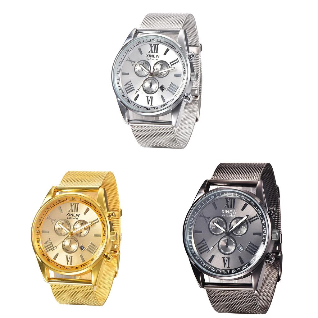 Premium Quality Mens Stainless Steel Military Watch With Elegant Date Functionality