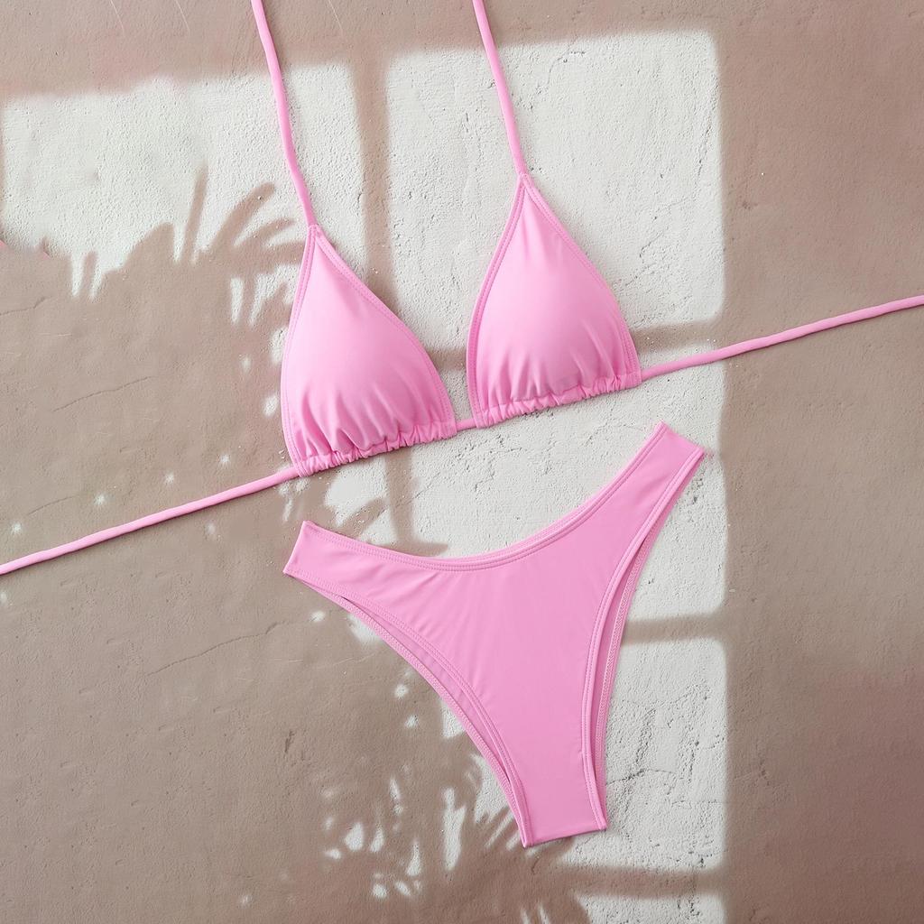 2026 European and American Women's Sexy Split Strap Bikini Swimwear