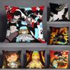 ANIME F-Fire COOL F-force Pillow Case Square Double-Sided Printing Short Plush Sofa Cushion Cover Bedroom Bedside Pillow