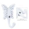 5PCs Clothes Hook Single Bow Type European Retro Zinc Alloy White Wardrobe Use 35 x 55MM