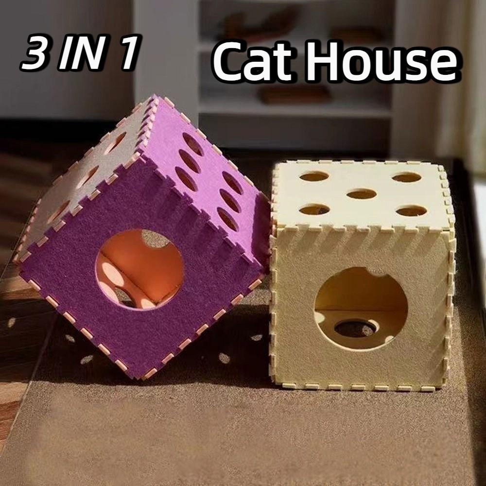 Scratch-resistant Cube Cat Houses DIY Cat Scratching Post Unique Cat Bed  Cat Furniture