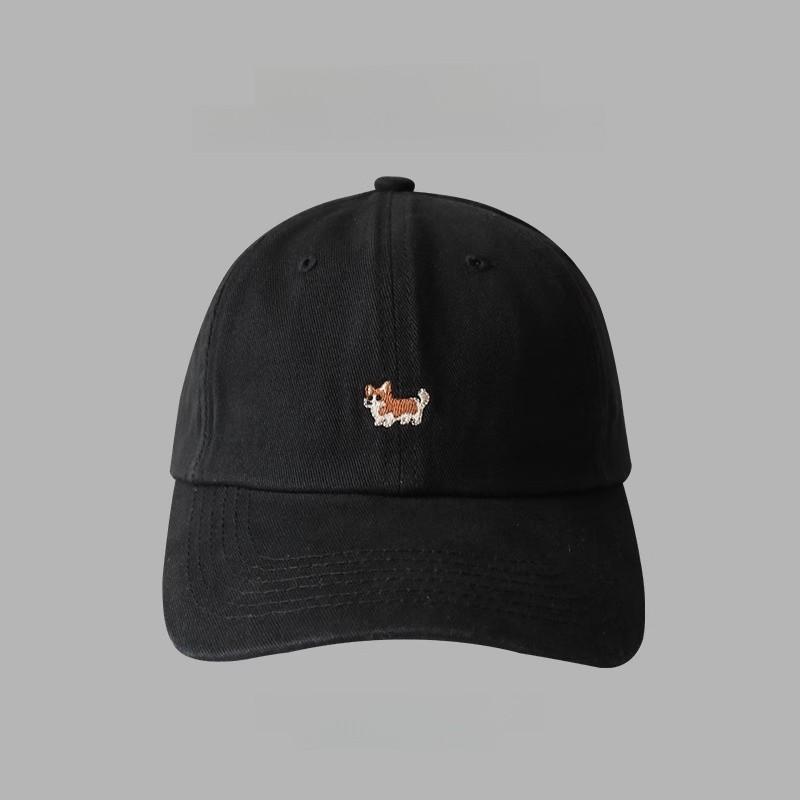 Cartoon Corgi Cap With Curved Brim And Sun Protection For Teens And Adults
