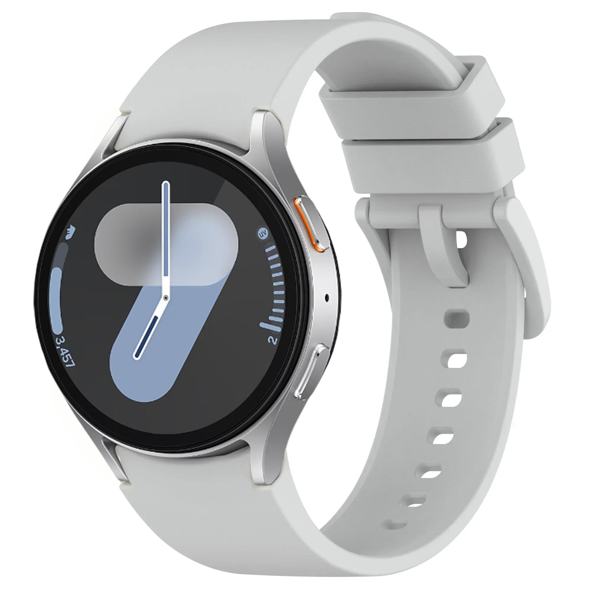 

No Gap Silicone Strap For Samsung Galaxy Watch 7 40mm 44mm Original Band Watch 6 5 4 40mm 44mm Classic 47mm 43mm 46mm 42mm Belt Galaxy Watch 6-5-4 серый