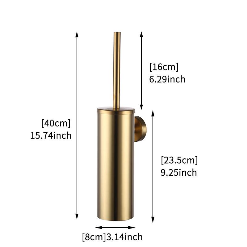 Zhi Shi Stainless Steel Toilet Brush and Holder Set