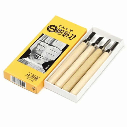 Yoshiharu cutlery Maruichi Carving Knife Set of 4 In Paper Box T-4
