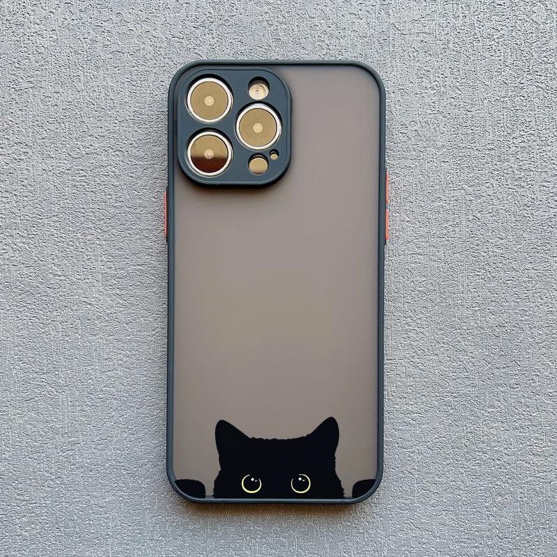 Cartoon Animal Cute Cat Phone Case For iPhone 11 Case iPhone 16 13 15 Pro Max 12 14 Pro Max XS XR X 7 8 SE Shockproof Back Cover