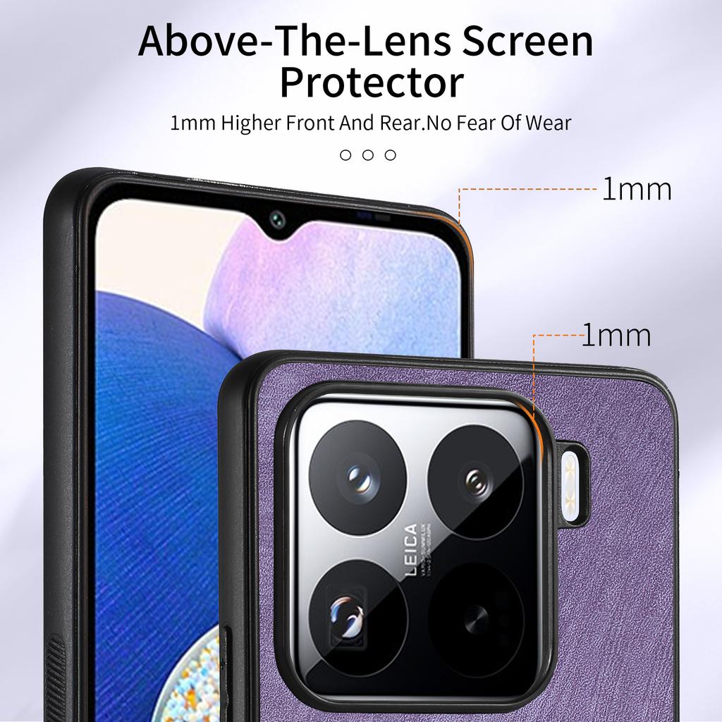 For Xiaomi 15 Case Leather+TPU Back Cover with Card Slot Kickstand
