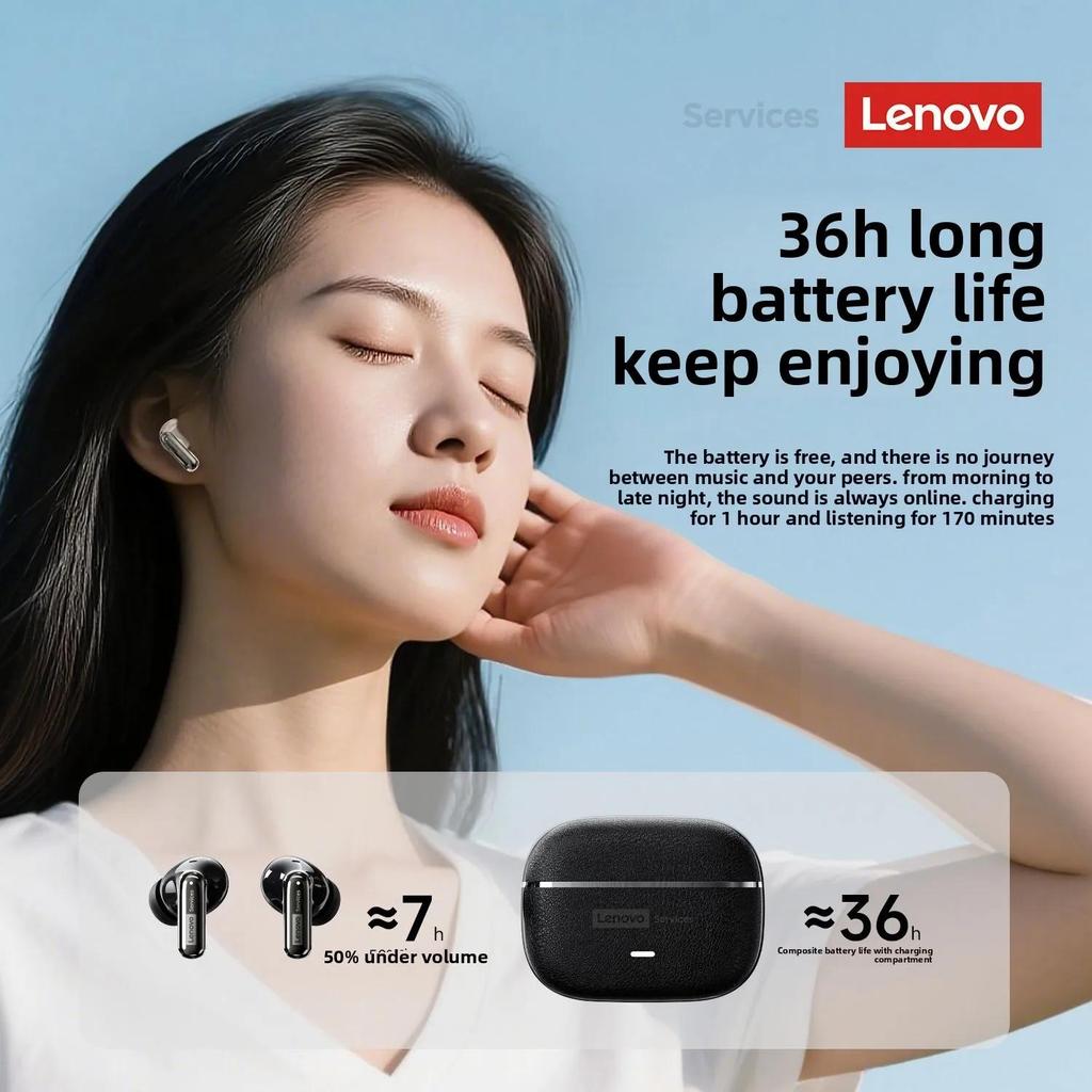 Lenovo LE208 TWS Bluetooth 6.0 Wireless Earphones Stereo ENC Noise Cancelling Headphone 38ms Low Latency Gaming Headset With Mic