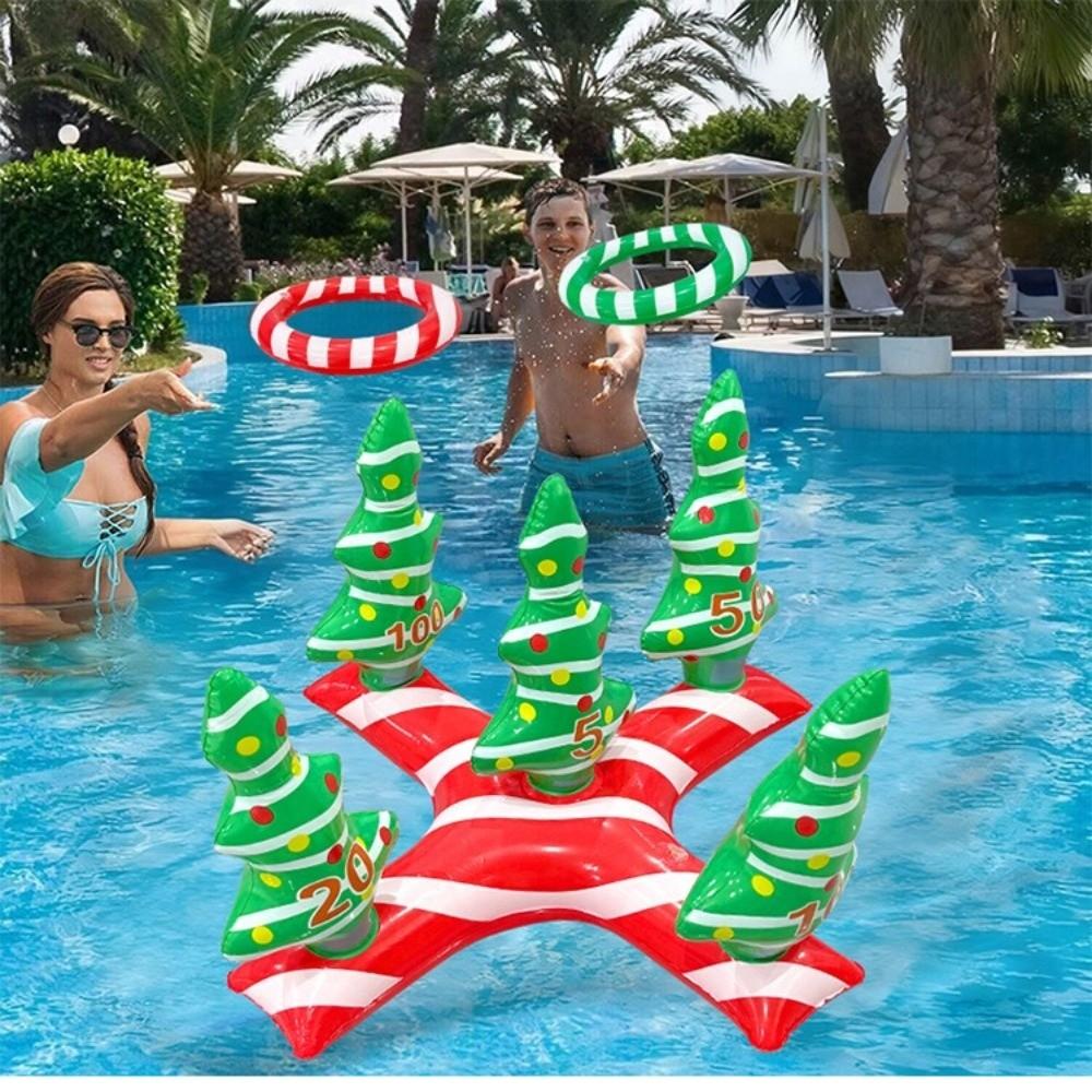 Reindeer Antler Ring Christmas Toss Toy PVC Ring Toss Game Funny Inflatable Christmas Tree Gift