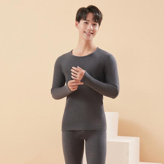 2 stk/sett Vinter termisk klærsett Rundhals Sømløs Langermet Varm Tykk Plysj Slim Fit Elastisk Lady Cold Weather Pyjamassett