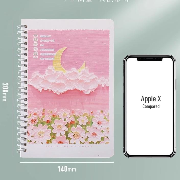 

Набор из 2 мультяшных спиральных блокнотов формата А5: 60 Утолщенных листов для студентов