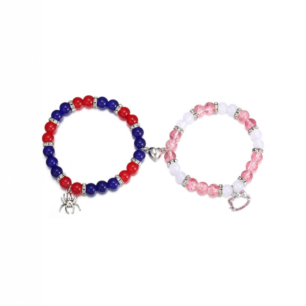 Charming Kitten Couple Heart Bracelet: Cute & Stylish Gift