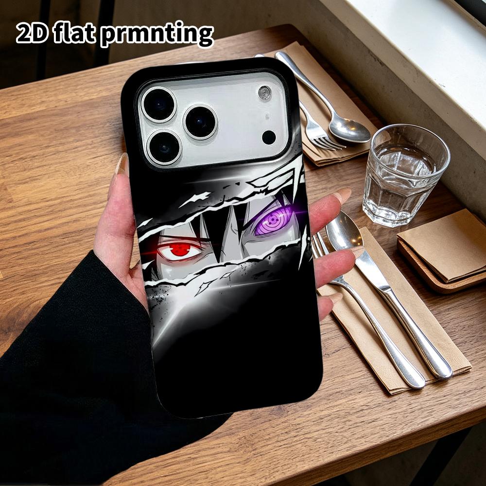 Phone case: 2D flat, suitable for iPhone 18 17 16 15 14 13 12 Pro, black background, perfect Christmas and Halloween holiday gift