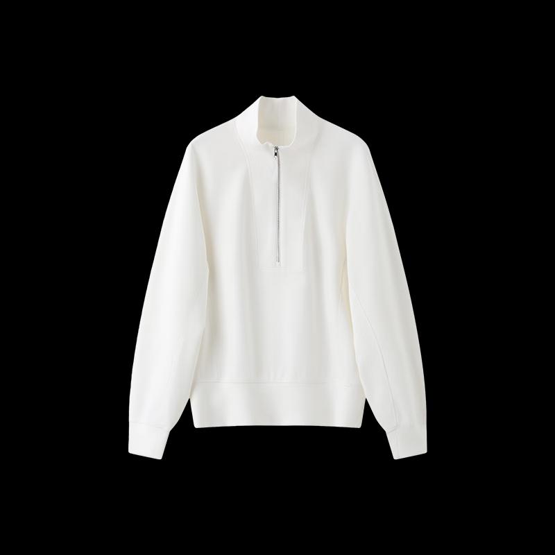 Comfortable Half-Zip Stand Collar Sweatshirt