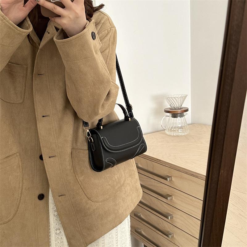 Yogodlns Crossbody Bag PU Leather Solid Color Shoulder Bag for Women Handbag Trendy Satchel Purse for Work Travel