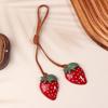 Cute Strawberry Charm Bag Pendant Car Keychain Luggage Pendant Simple All-Matching Bag Decoration Accessories