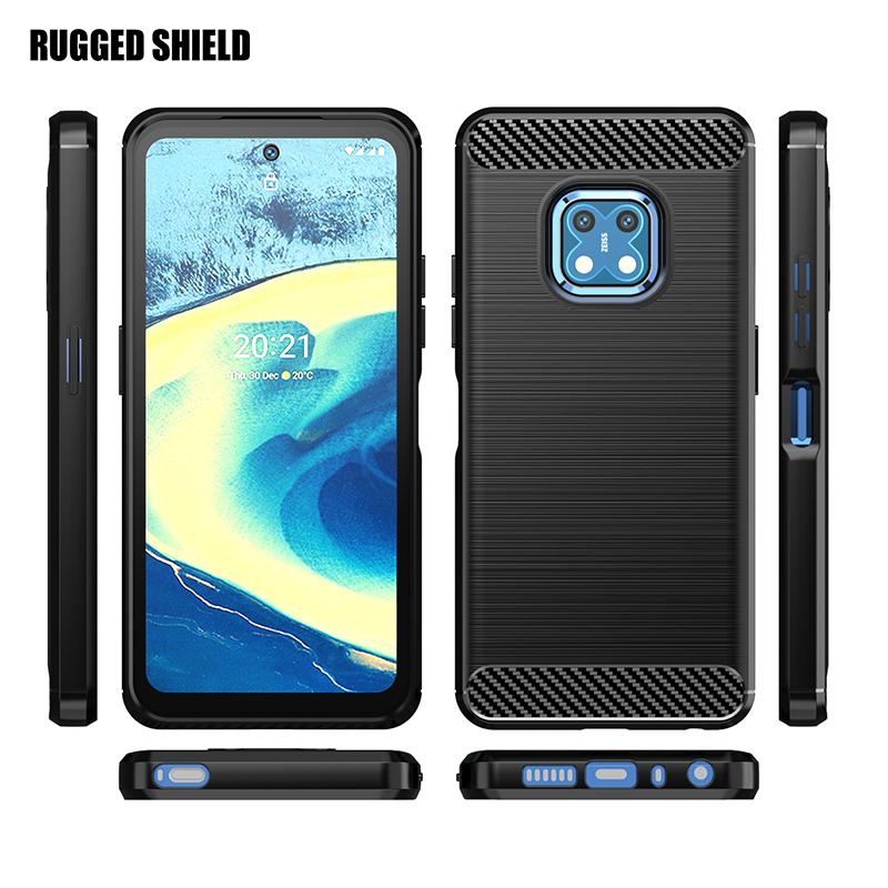 For Nokia XR20 Case Rubber Silicone Shockproof Carbon Fiber Cover For Nokia XR20 NokiaXR20 Phone Case For Nokia XR20 Case 6.67
