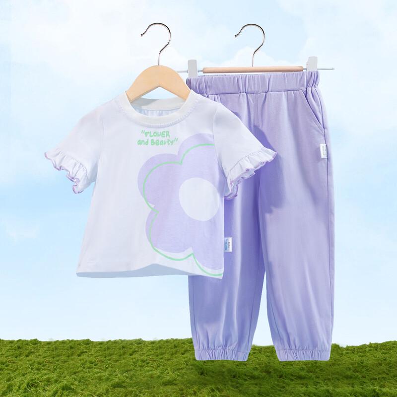

Girls Summer Cotton 2-Piece Sportswear Set 90/52