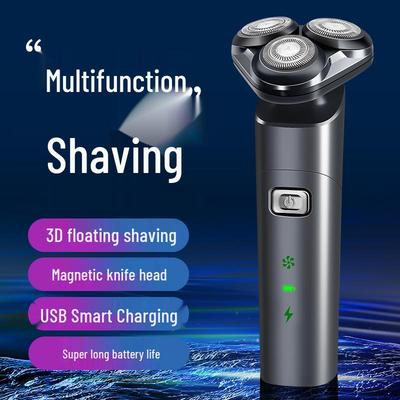 302 De'erta Three-Blade Floating Shaver with USB Car Charger - Washable Design