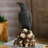 Mysteriöse Skelette Dekorative Figuren Tiere Katzen Und Krähen Statuen Ornamente Harzhandwerk Schreibtischdeko Wohnaccessoires