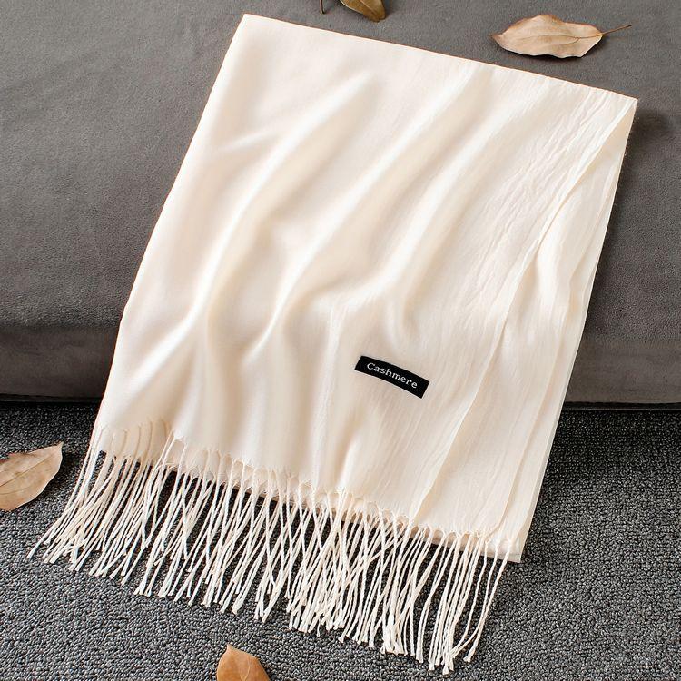 Sciarpa in cashmere spessa ed estesa autunno e inverno 2024, versatile sciarpa calda da donna, sciarpa a doppia faccia, scialle