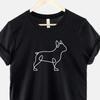 French Bulldog Minimalist Line Art T Shirt Soft Cotton Frenchie Vintage Comfortable Slightly Unisex Graphic Casual