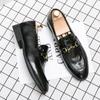 Fashion Summer Luxury Wedding Shoes Men's Luxury Crocodile Pattern Patent Leather Shoes Fashion Business Loafers Man Banquet Dress Shoes