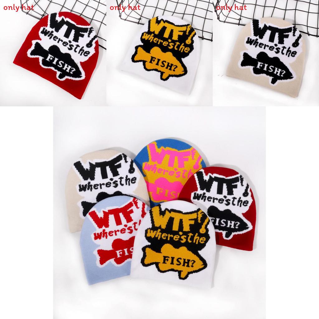 Fashion Color Blocked Letter Pattern Neutral Casual Warm Knitted Hat For Men And Women Winter Warmth Street Fashion